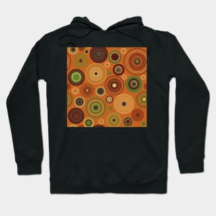 concentric circles brown Hoodie